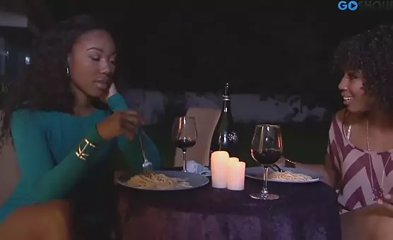 Ebony Lesbian Encounter at the Date Night